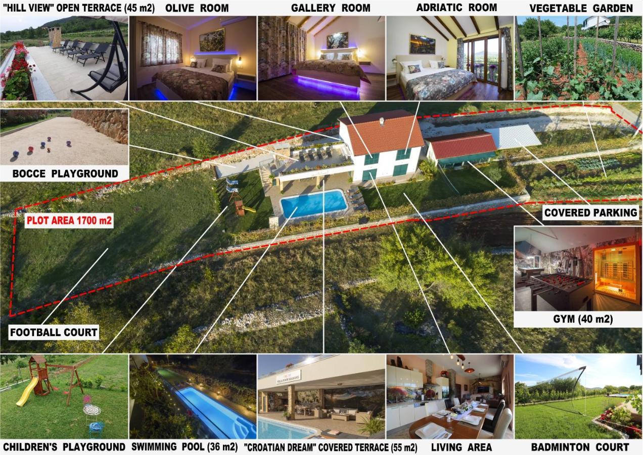 Villa Four Seasons, Heated Pool And 3 En-Suite Bathrooms Velika Čista Εξωτερικό φωτογραφία